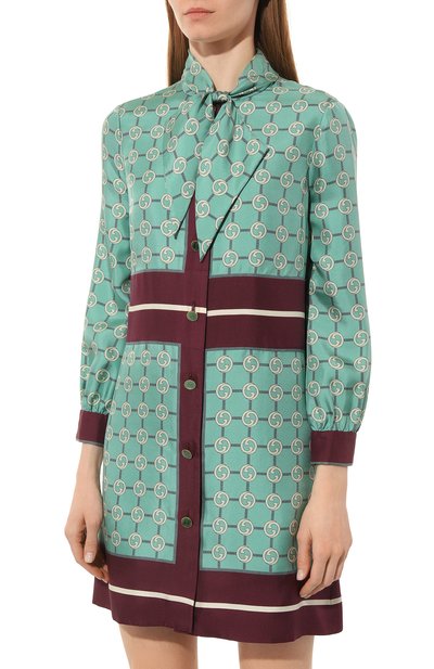 Шелковое платье GUCCI, арт. 633275 ZAFP9, фото 3