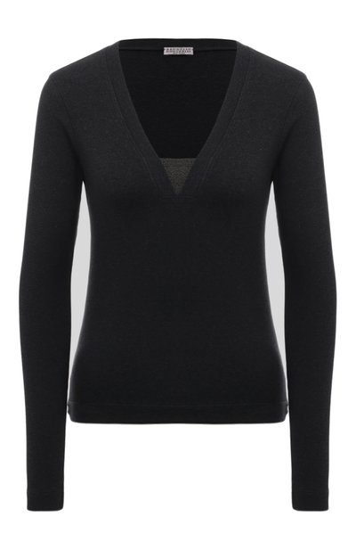 Женский хлопковый пуловер BRUNELLO CUCINELLI, арт. MPTC8EL682