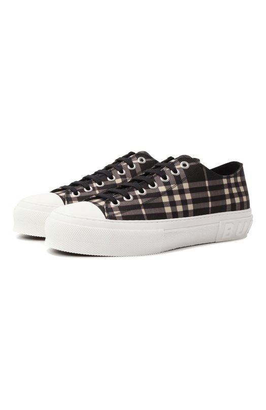 Текстильные кеды Burberry 8107495 Серый 8107495