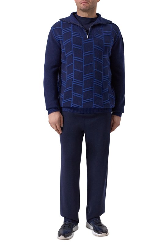 Хлопковая футболка Brunello Cucinelli M0B131308 Синий  M0B131308 Фото 2
