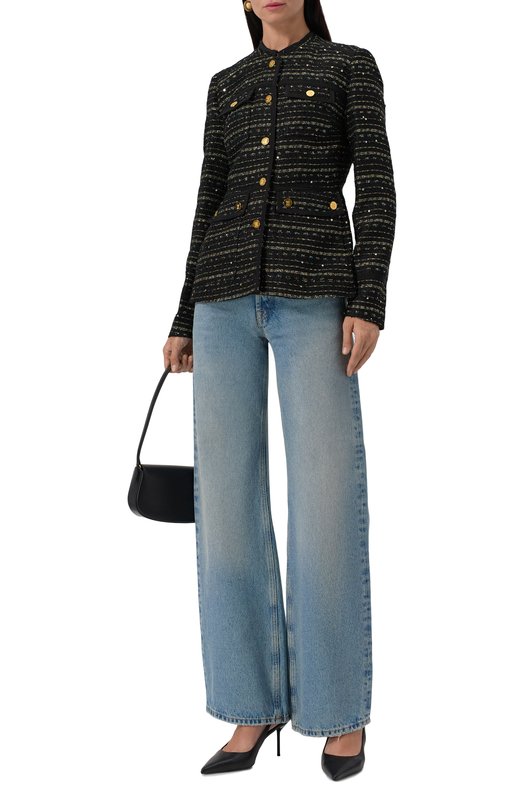 Твидовый жакет Giambattista Valli 25FWPVCA6034/03LIN Чёрный  25FWPVCA6034/03LIN Фото 2