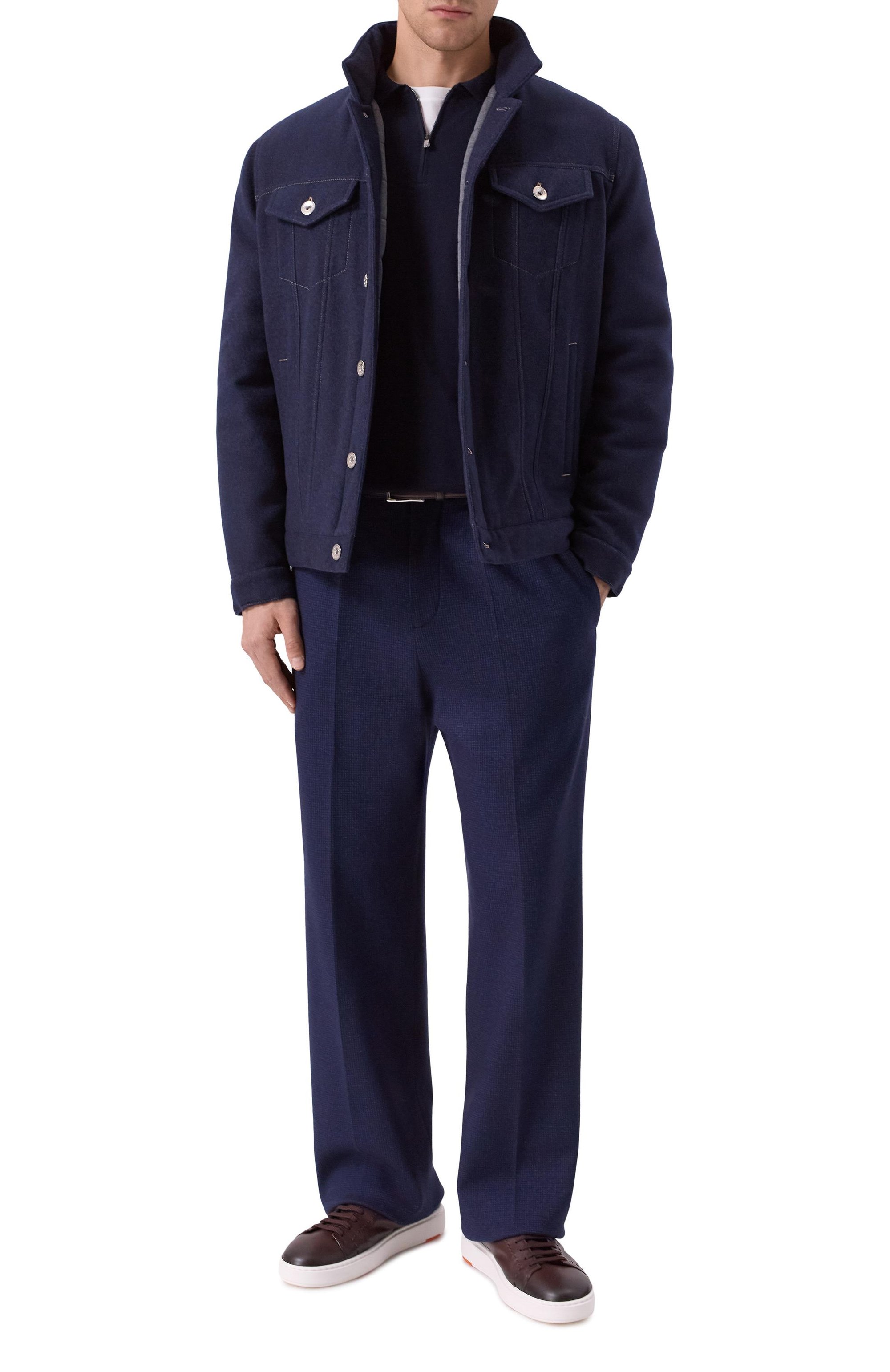 Брюки из хлопка и шерсти MVST, арт. M25.1PM.T014/JERSEY, фото 2