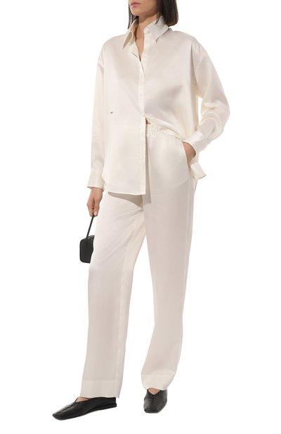 Рубашка из вискозы NOBLE&BRULEE кремового цвета по цене 60000 руб., арт. NBNov/х2/1, фото 2 Рубашка из вискозы NOBLE&BRULEE, арт. NBNov/х2/1, фото 2