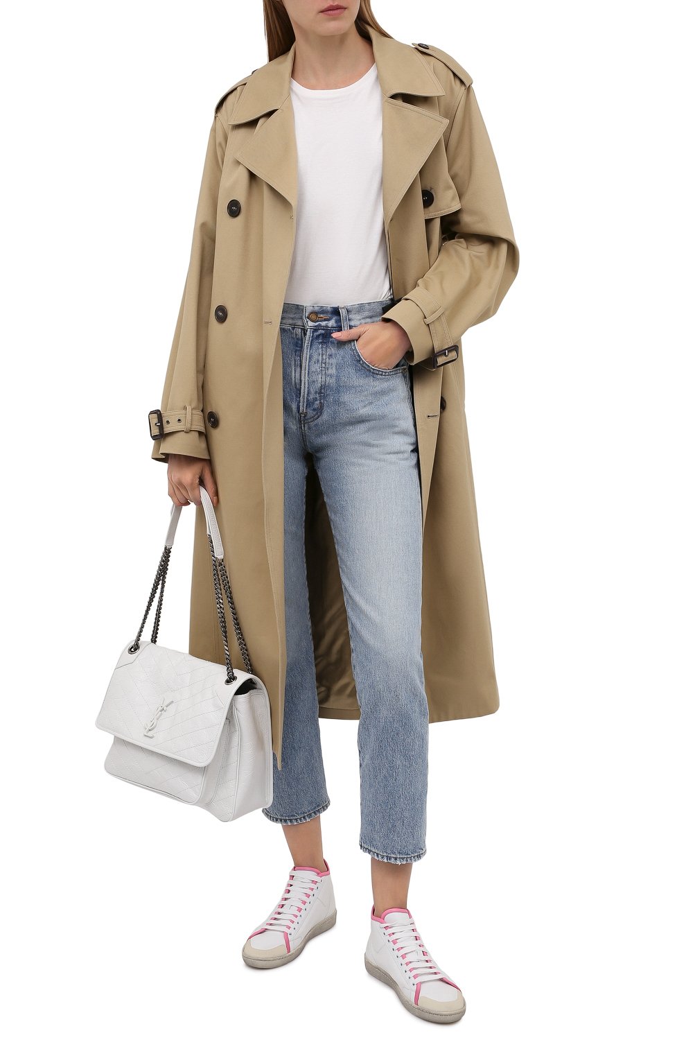 Кожаные кеды sl/39 SAINT LAURENT, арт. 653489/00NI2, фото 2