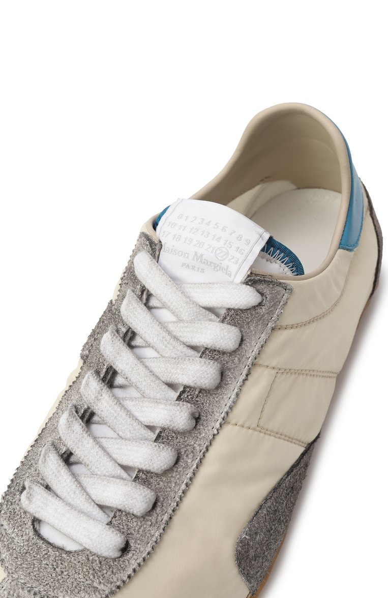Женские комбинированные кроссовки sprinters MAISON MARGIELA кремового цвета, арт. S58WS0267/P8225 | Фото 7 (Материал внешний: Текстиль; Материал внутренний: Текстиль; Подошва: Платформа; Автоматизация ТО: Проставлено; Автоматизация состава: Проставлено; Кросс-КТ: Низкие; Материал утеплителя: Без утеплителя; Стили: Кэжуэл)