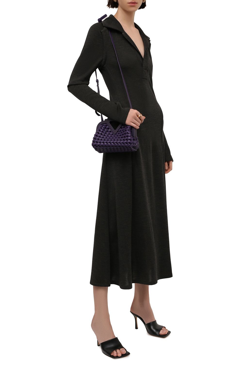 Сумка point small BOTTEGA VENETA фиолетового цвета по цене 239500 руб., арт. 666860/V14N1, фото 3 Сумка point small BOTTEGA VENETA, арт. 666860/V14N1, фото 3