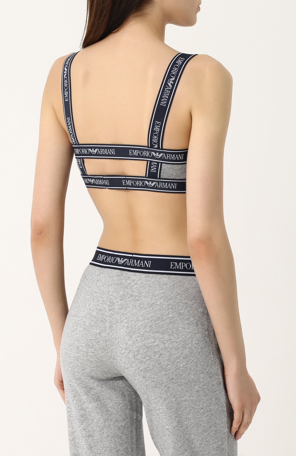 Хлопковый бюстгальтер с логотипом бренда EMPORIO ARMANI, арт. 163651/8P317, фото 4