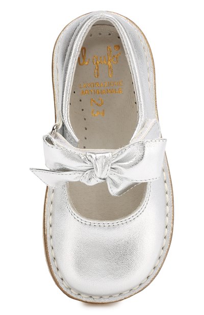 Кожаные туфли с застежкой велькро IL GUFO, арт. G202/VITELL0 LAMINAT0/23-26, фото 4