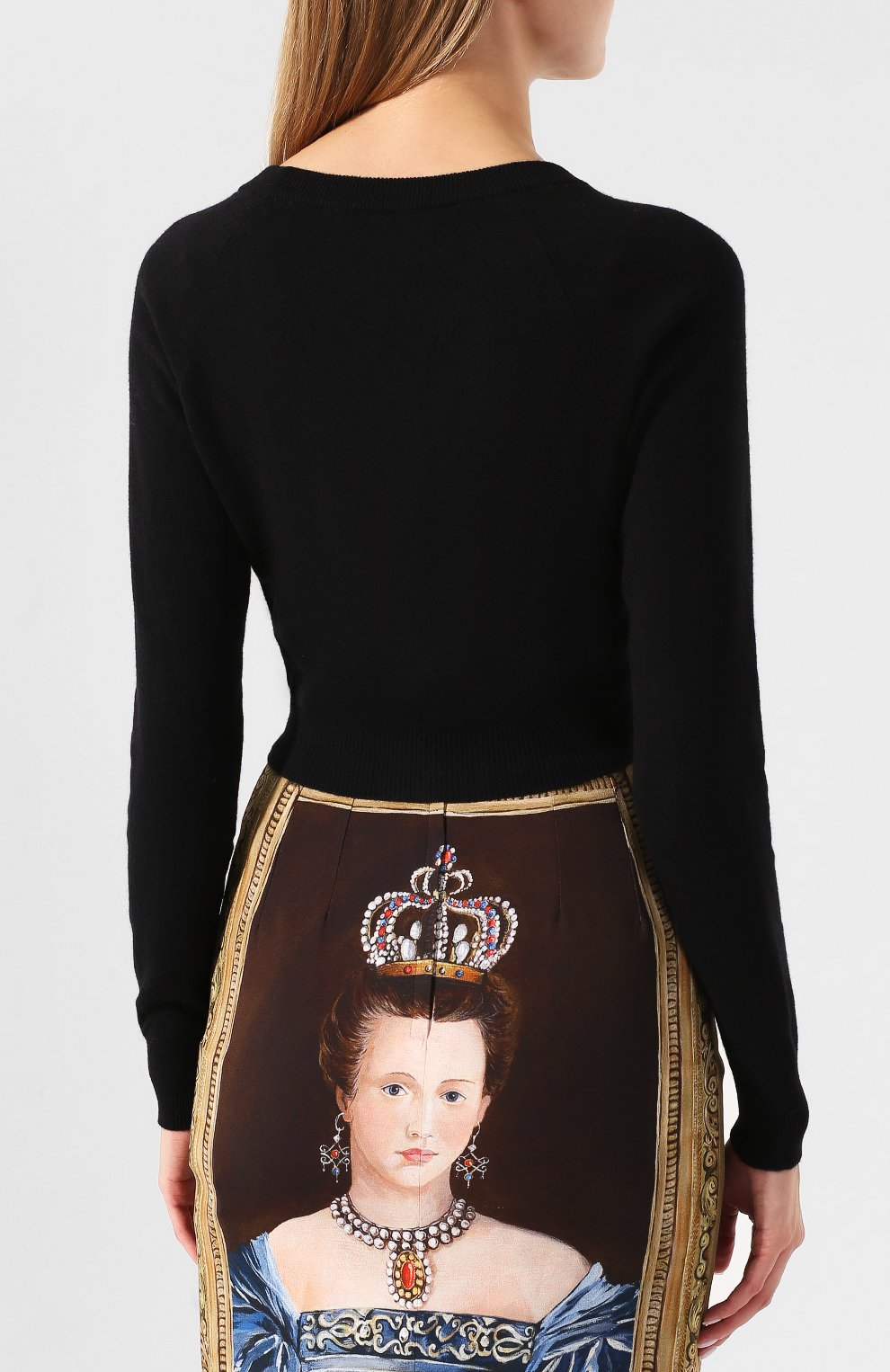 Кашемировый кардиган DOLCE & GABBANA черного цвета по цене 98850 руб., арт. FX472T/JAW0R, фото 4 Кашемировый кардиган DOLCE & GABBANA, арт. FX472T/JAW0R, фото 4
