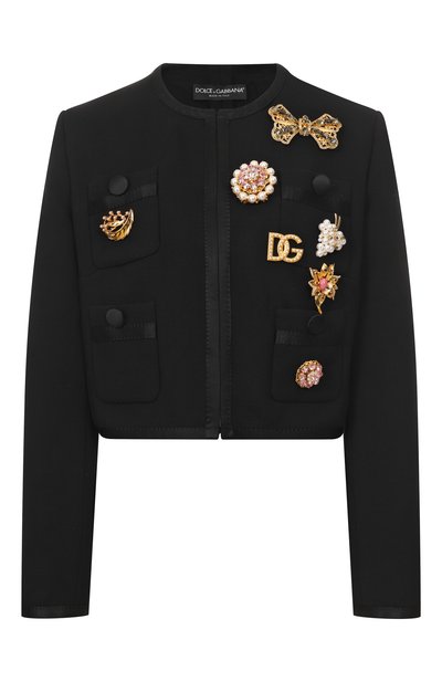 Женский жакет из шерсти шелка DOLCE & GABBANA, арт. F27CEZ/FU2L8