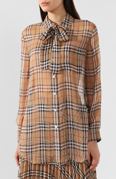 Шелковая блузка BURBERRY, арт. 8010439, фото 3