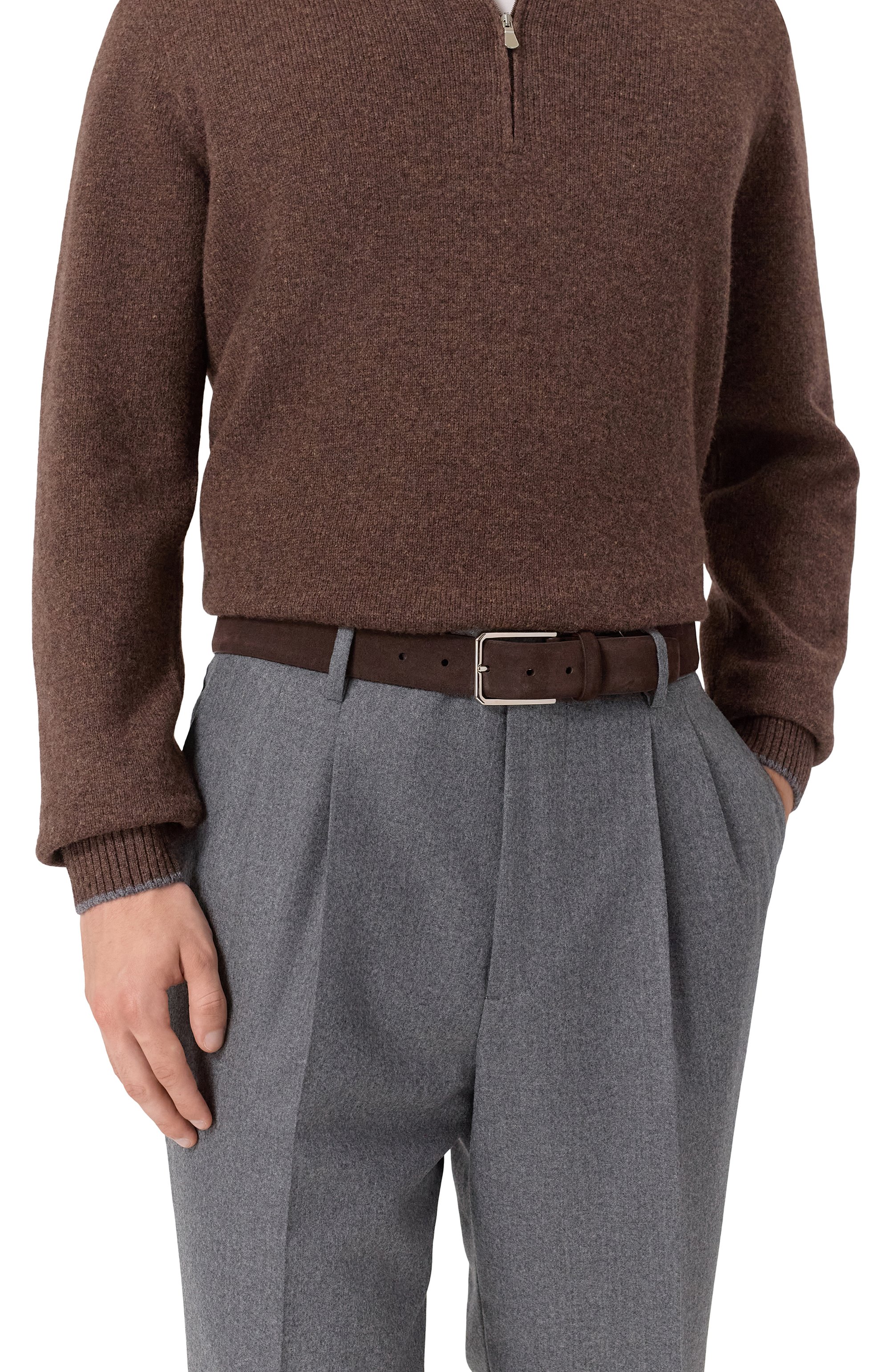 Замшевый ремень SANTONI, арт. CM35VS003B91E2M0S50, фото 2