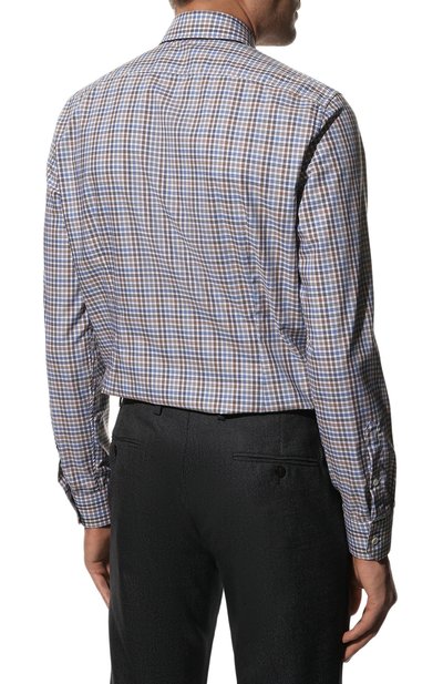 Хлопковая сорочка CORNELIANI синего цвета по цене 37700 руб., арт. 90P010-2811265/00, фото 5 Хлопковая сорочка CORNELIANI, арт. 90P010-2811265/00, фото 5