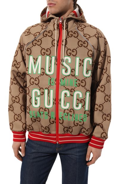 Толстовка GUCCI бежевого цвета по цене 230400 руб., арт. 676466 XJDXH, фото 3 Толстовка GUCCI, арт. 676466 XJDXH, фото 3