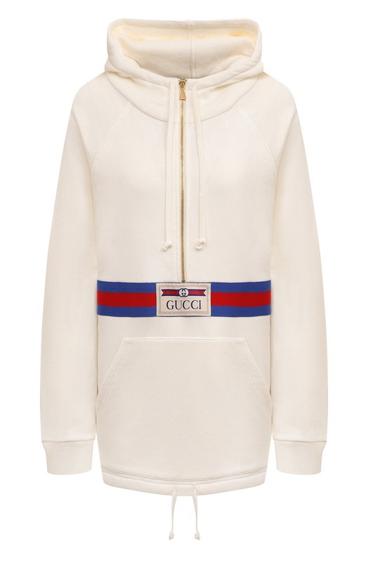 Хлопковое худи Gucci 644656/XJC3W Кремовый 644656/XJC3W