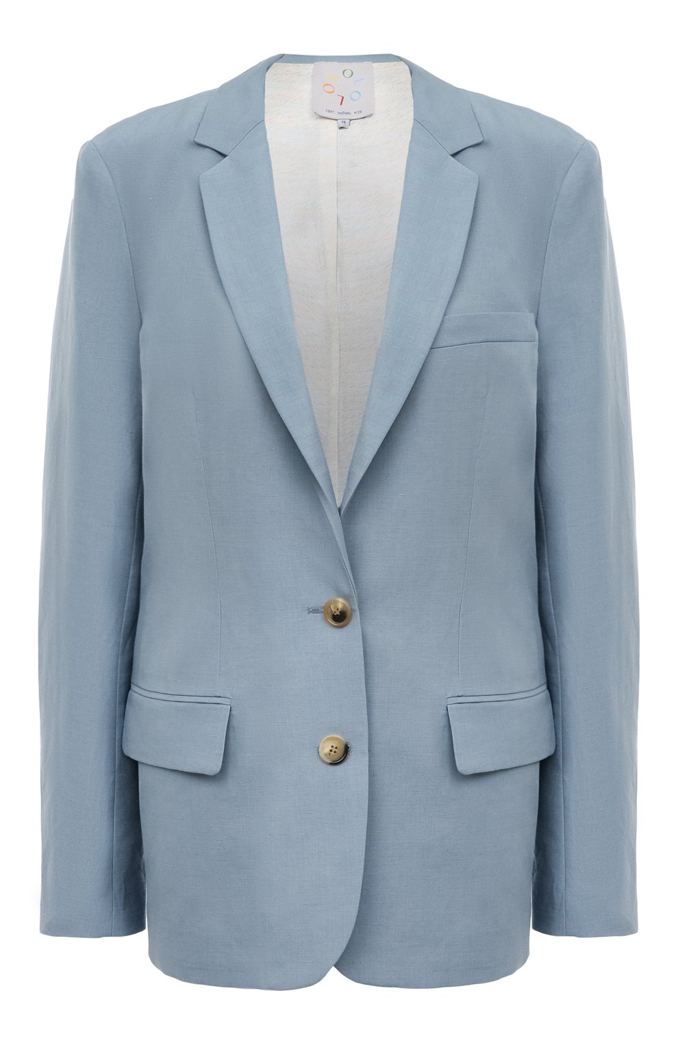 Жакет OLOLOL голубого цвета по цене 54000 руб., арт. OLJT012V/9007.905/S23, фото 1 Жакет OLOLOL, арт. OLJT012V/9007.905/S23, фото 1