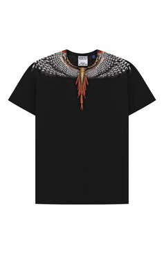 Детская хлопковая футболка MARCELO BURLON KIDS OF MILAN черного цвета, арт. CBAA002F21JER010 | Фото 1 (Материал внешний: Хлопок; Рукава: Короткие; Мальчики Кросс-КТ: Футболка-одежда; Материал сплава: Проставлено; Драгоценные камни: Проставлено; Ростовка одежда: 10 - 11 лет | 140 - 146см, 6 лет | 116 см, 8 лет | 128 см)