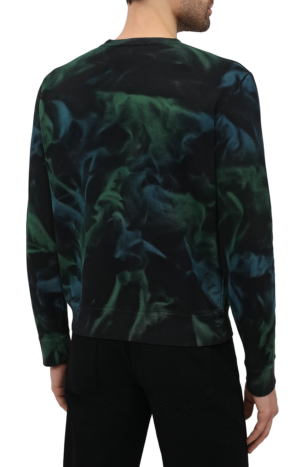 Хлопковый свитшот SAINT LAURENT зеленого цвета по цене 66950 руб., арт. 652506/Y36CZ, фото 4 Хлопковый свитшот SAINT LAURENT, арт. 652506/Y36CZ, фото 4