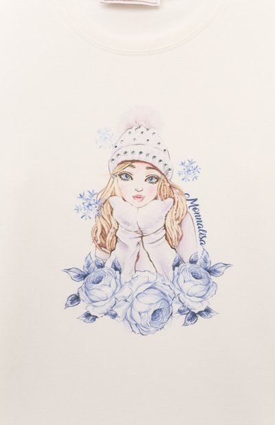 Хлопковый лонгслив MONNALISA, арт. 19D620RU, фото 3