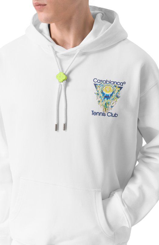 Хлопковое худи Casablanca M-SP26-JTP-292-01 Белый  M-SP26-JTP-292-01 Фото 5