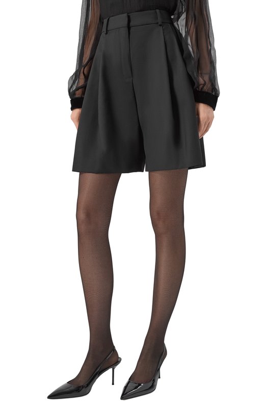 Шерстяные шорты Nina Ricci 25ACPA010/WV0324 Чёрный  25ACPA010/WV0324 Фото 3