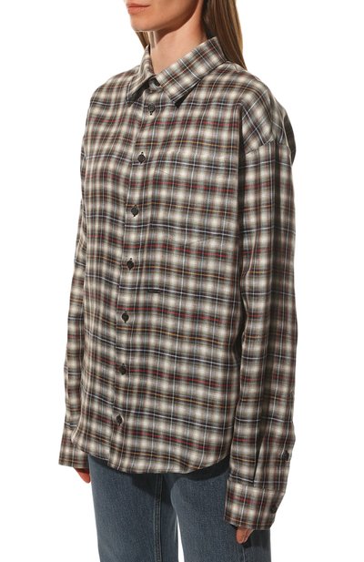 Льняная рубашка DSQUARED2 темно-бежевого цвета по цене 49450 руб., арт. S75DL0791/S54389, фото 3 Льняная рубашка DSQUARED2, арт. S75DL0791/S54389, фото 3