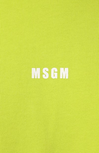 Хлопковое худи MSGM салатового цвета по цене 26650 руб., арт. 3242MDM509 227299, фото 5 Хлопковое худи MSGM, арт. 3242MDM509 227299, фото 5