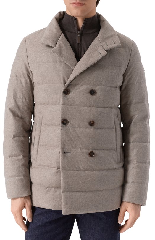 Пуховая куртка из шерсти и кашемира Duno GREY/LEVIC0 Бежевый  GREY/LEVIC0 Фото 6