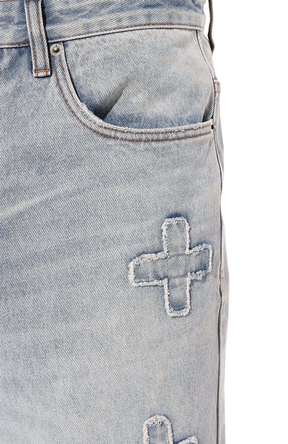 Джинсы KSUBI голубого цвета по цене 31900 руб., арт. MFA23DJ025, фото 5 Джинсы KSUBI, арт. MFA23DJ025, фото 5