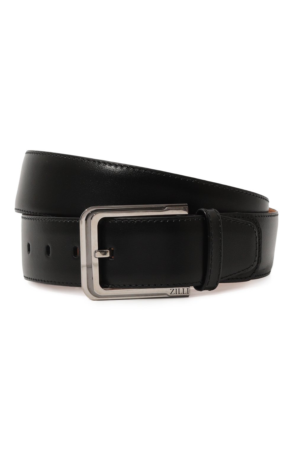 Кожаный ремень ZILLI черного цвета по цене 82900 руб., арт. BL12040M1016VSPARU, фото 1 Кожаный ремень ZILLI, арт. BL12040M1016VSPARU, фото 1