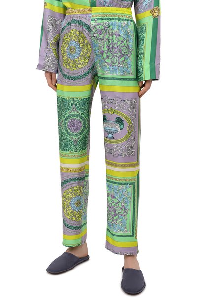 Шелковые брюки VERSACE, арт. AUD05057/1F00508, фото 3