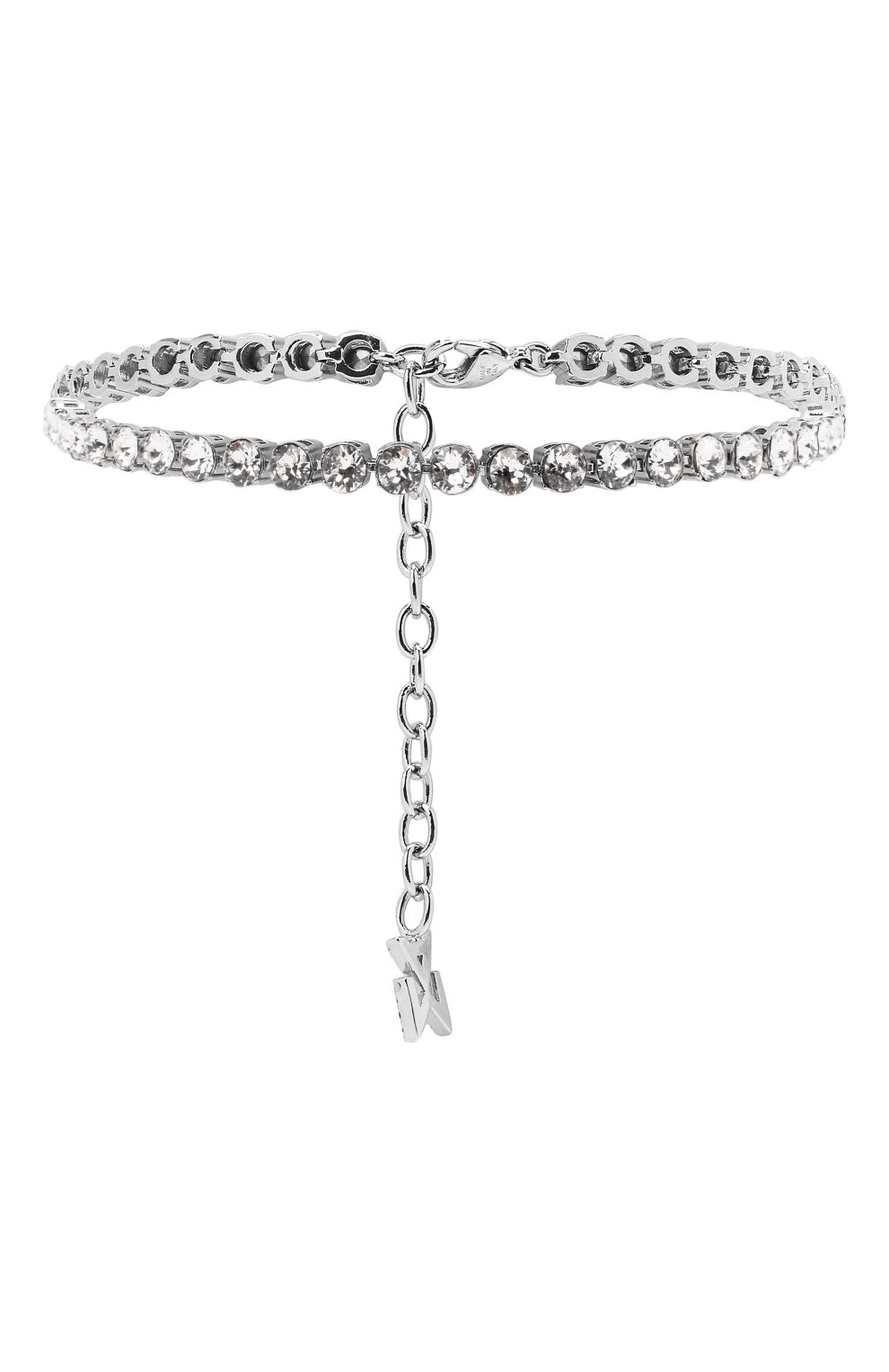 Анклет tennis AMINA MUADDI, арт. TENNIS ANKLET/CRYSTALS SILVER BASE/SWA, фото 1
