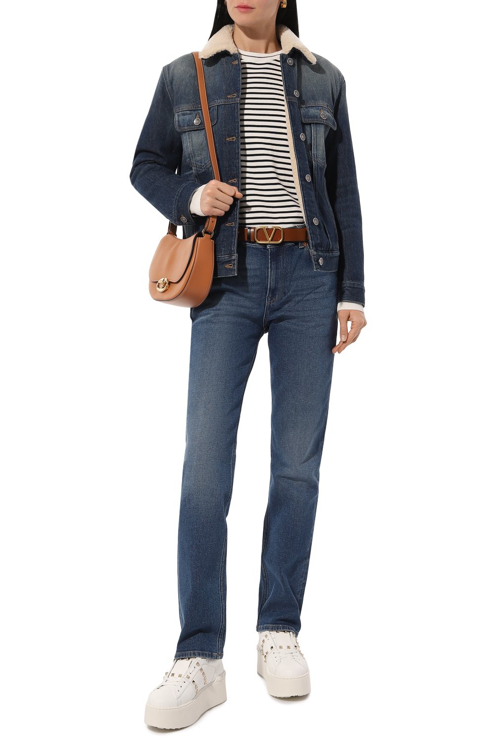 Кожаные кеды rockstud untitled VALENTINO, арт. 5W2S0GG8/VJZ, фото 2