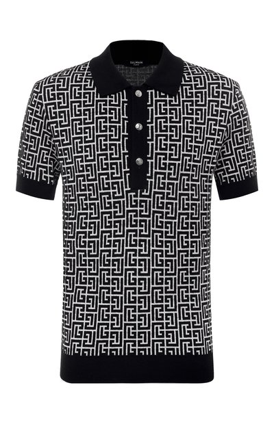 Мужская поло из шерсти и льна BALMAIN, арт. CH1GB020/KB03