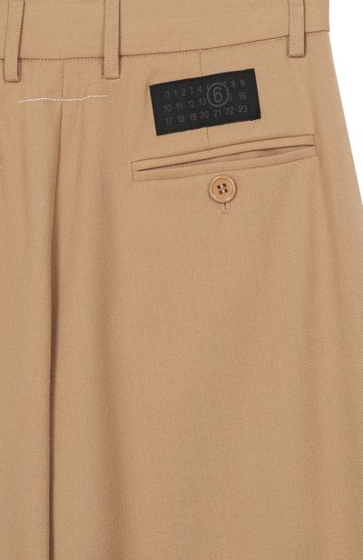 Брюки MM6 бежевого цвета по цене 29400 руб., арт. M61111/MM03D, фото 3 Брюки MM6, арт. M61111/MM03D, фото 3