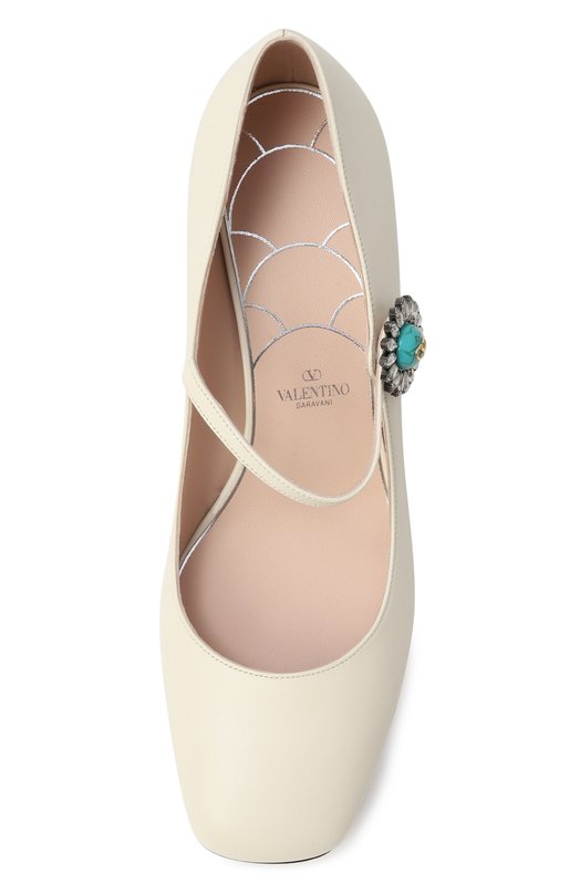 Кожаные туфли Preshoes 55 Valentino 7W2S0MC6/DHS Кремовый  7W2S0MC6/DHS Фото 6