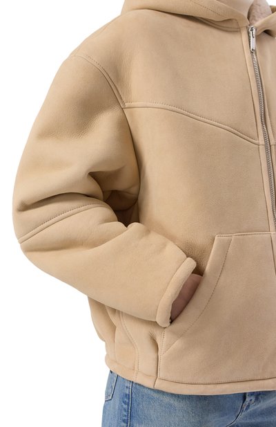 Дубленка из овчины HALFBOY бежевого цвета по цене 320500 руб., арт. HF251WL178, фото 5 Дубленка из овчины HALFBOY, арт. HF251WL178, фото 5