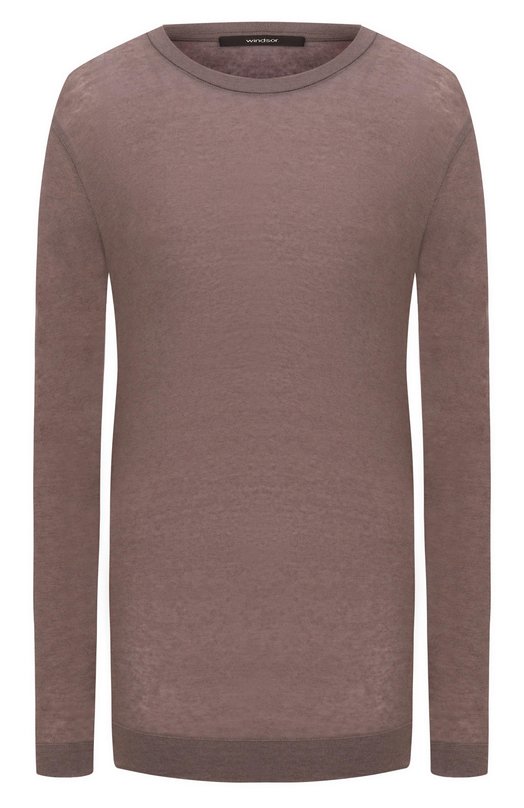 Пуловер из лиоцелла и шерсти Windsor 52 DT609 10001523/30033987 Коричневый 52 DT609 10001523/30033987