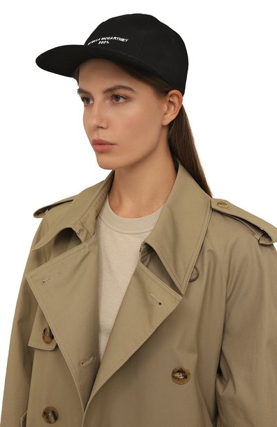 Хлопковая бейсболка STELLA MCCARTNEY черного цвета по цене 41250 руб., арт. 570194 WP0023, фото 2 Хлопковая бейсболка STELLA MCCARTNEY, арт. 570194 WP0023, фото 2