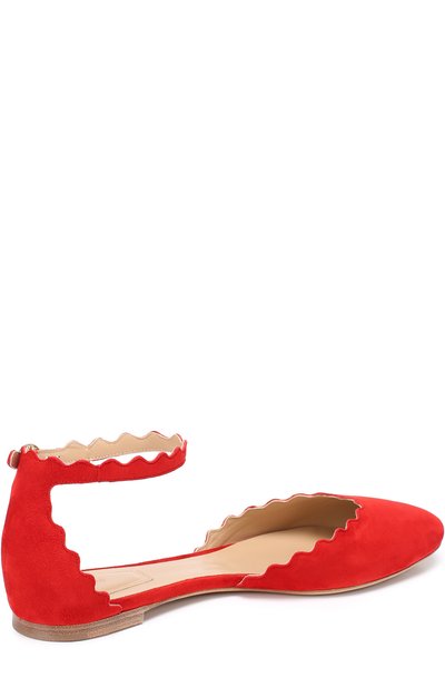 Замшевые балетки lauren с ремешком на щиколотке CHLOÉ, арт. CH27001/E01, фото 4