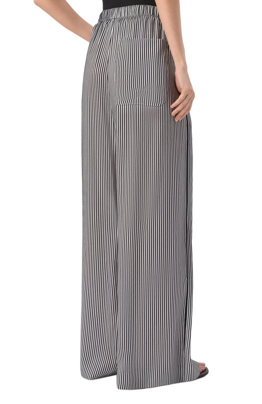 Брюки из лиоцелла и шелка Ann Demeulemeester B0014017/FA737 Чёрно-белый  B0014017/FA737 Фото 4
