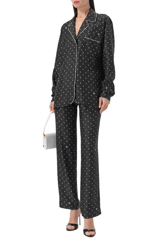 Атласная блузка Elie Saab SH145PR26/TL002 Чёрный  SH145PR26/TL002 Фото 2