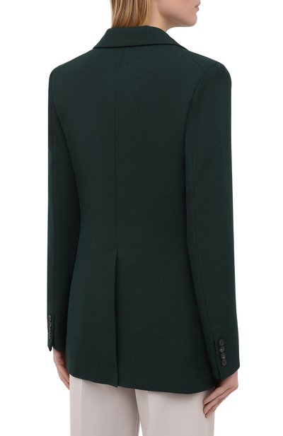 Шерстяной жакет VICTORIA BECKHAM зеленого цвета по цене 186000 руб., арт. 1320WJK001476E, фото 4 Шерстяной жакет VICTORIA BECKHAM, арт. 1320WJK001476E, фото 4