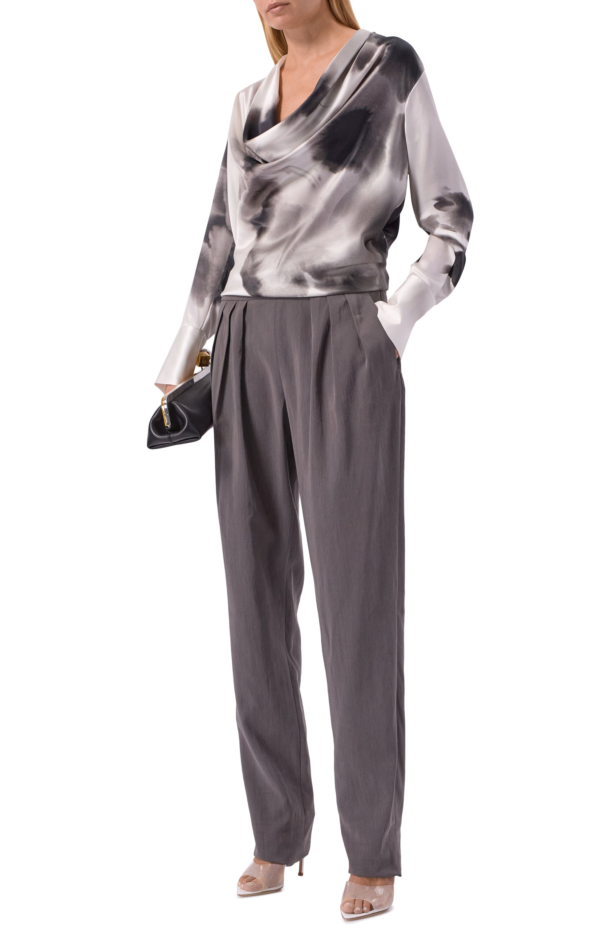 Шелковые брюки GIORGIO ARMANI, арт. GW002792/TE13824, фото 2