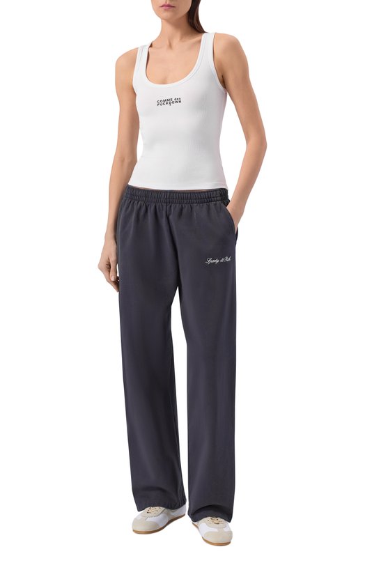 Хлопковая майка Comme des Fuckdown CFABW01672 Белый  CFABW01672 Фото 2