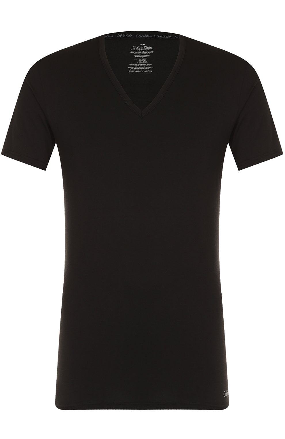 Хлопковая футболка с v-образным вырезом CALVIN KLEIN, арт. NB1217A, фото 1