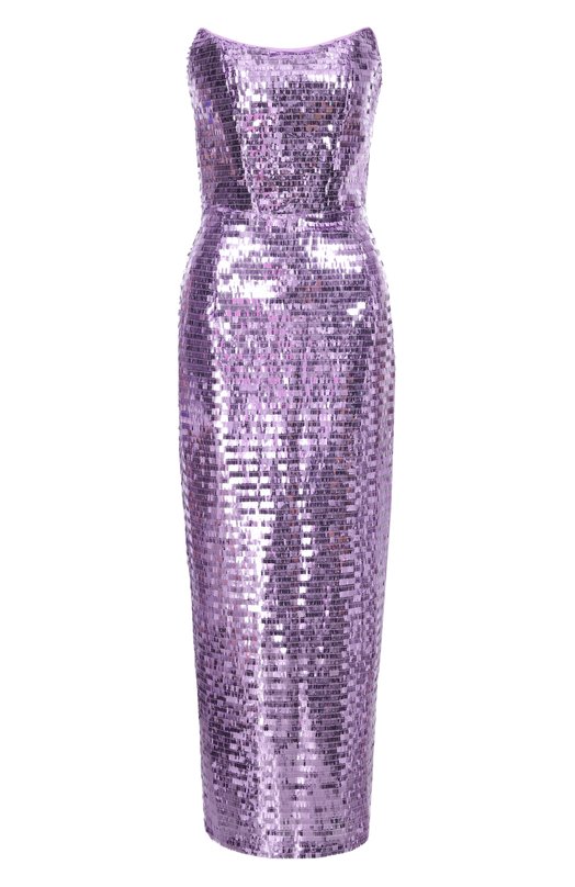 Платье с отделкой пайетками Sasha Kim SK-00001854 Сиреневый SK-00001854