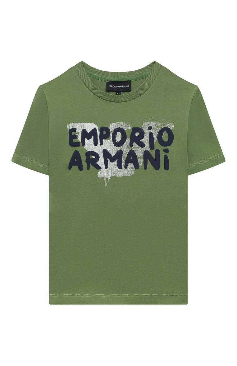 Детский комплект из трех футболок EMPORIO ARMANI хаки цвета, арт. 3DHDJ1/3J51Z | Фото 6 (Материал сплава: Проставлено; Нос: Не проставлено; Материал внешний: Хлопок; Кросс-КТ НВ: Футболка)