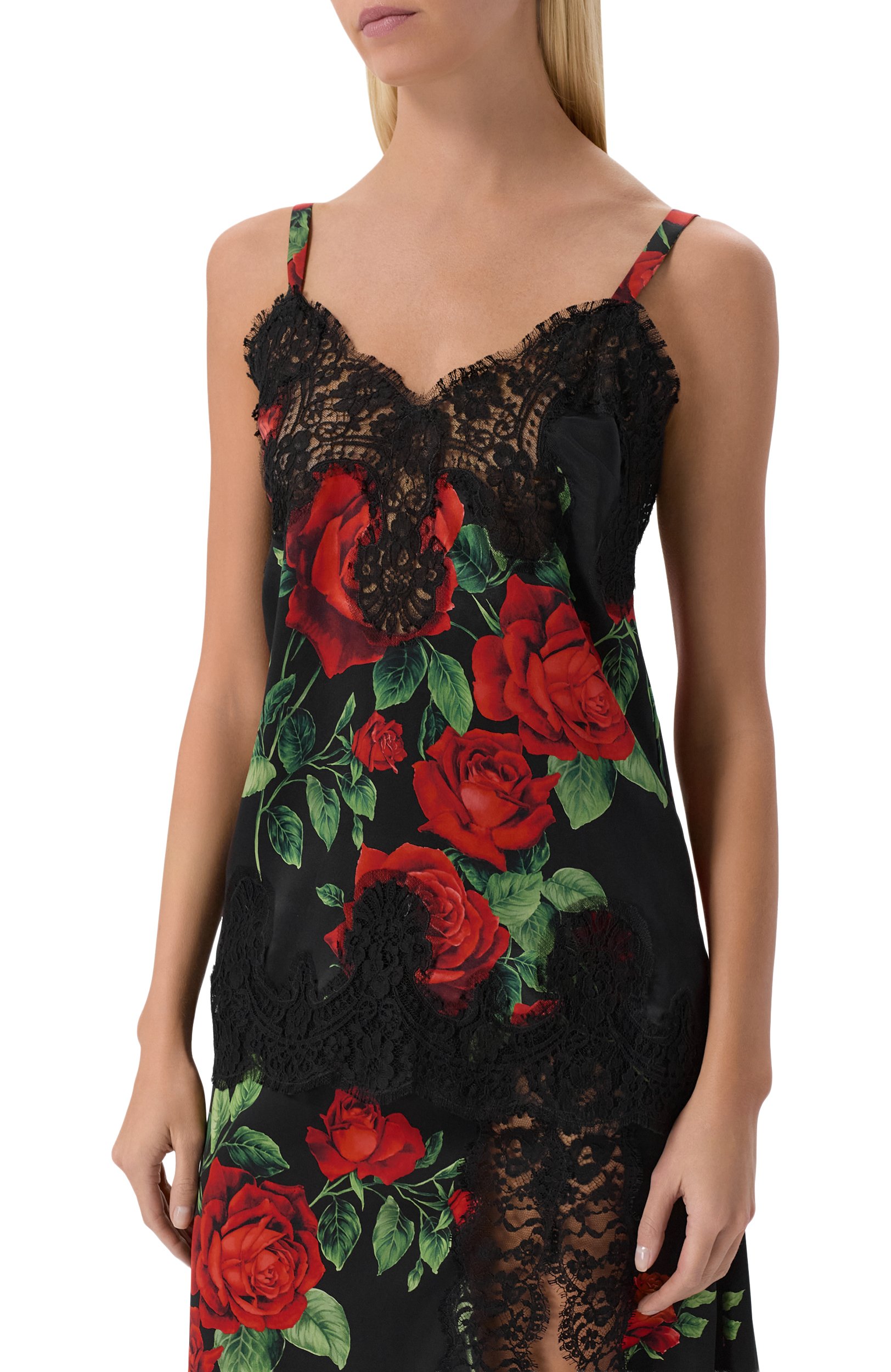 Топ из шелка и хлопка DOLCE & GABBANA, арт. F74V7T/IS133, фото 3
