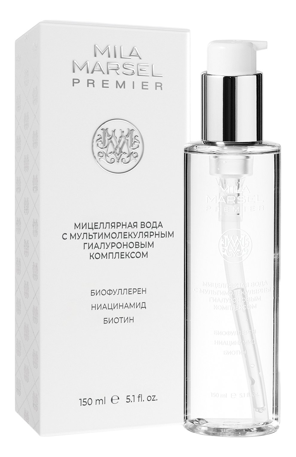 Мицеллярная вода mila marsel premier (150ml) MILAMARSEL бесцветного цвета по цене 4800 руб., арт. 4630225090850, фото 2 Мицеллярная вода mila marsel premier (150ml) MILAMARSEL, арт. 4630225090850, фото 2
